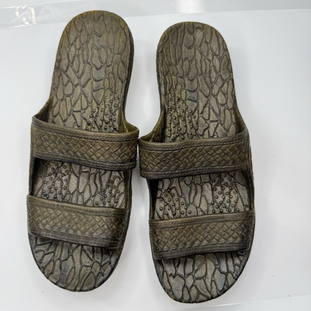 Pali Hawaii Shoes Jandals Brown Size 10 Flip Flops Beach Wear‎ Earthy